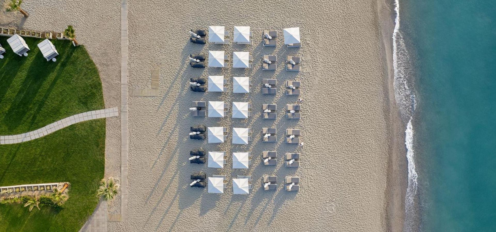 Nautilux Rethymno By Mage Hotels 외부 사진 Aerial view of the beach